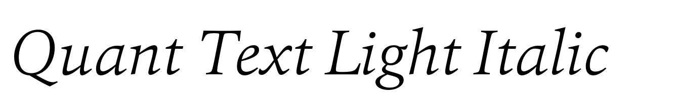 Quant Text Light Italic